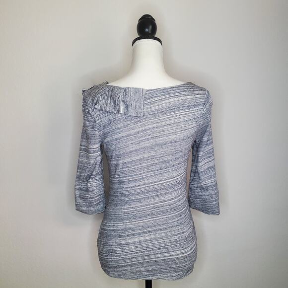Anthropologie Gray Bow Top Small - Picture 3 of 8